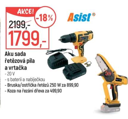 Aku sada řetězová pila a vrtačka