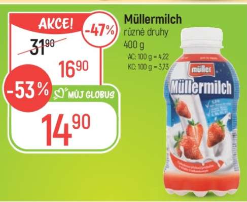 Müllermilch různé druhy