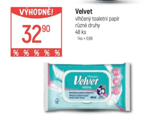 Velvet VLHČENÝ TOALETNÍ PAPÍR