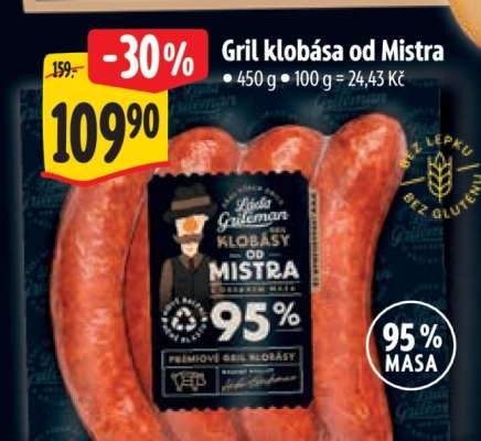 Gril klobása od mistra