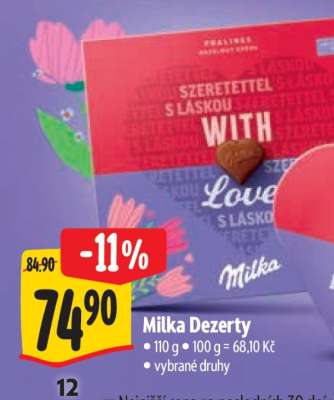 Milka dezerty