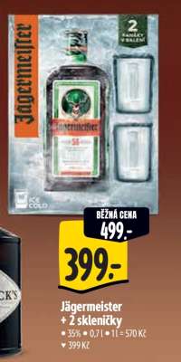 Jägermeister + 2 skleničky
