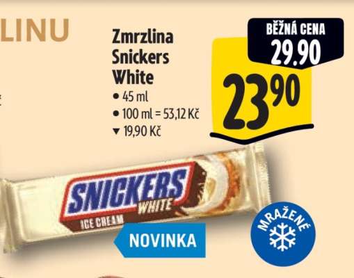 Zmrzlina Snickers White