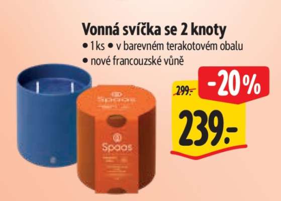 Vonná svíčka se 2 knoty