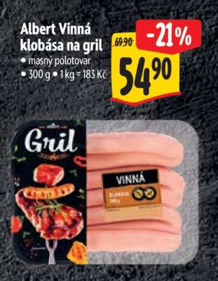 Albert Vinná klobása na gril