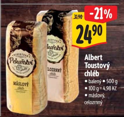 Albert Toustový chléb