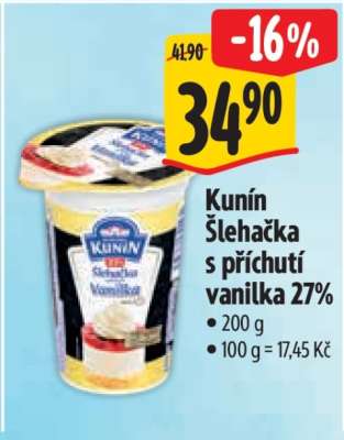 Kunín Šlehačka s příchutí vanilka 27%