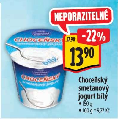 Choceňský Smetanový jogurt bílý