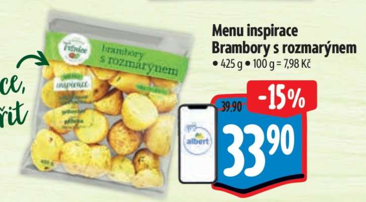 Menu inspirace Brambory s rozmarýnem
