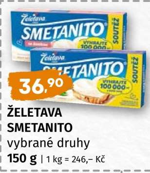 ŽELETAVA SMETANITO vybrané druhy