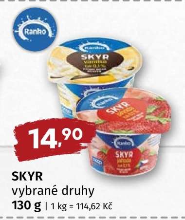 SKYR vybrané druhy