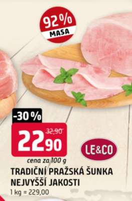 Tradiční Pražská šunka nejvyšší jakosti