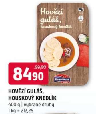 HOVĚZÍ GULÁŠ, HOUSKOVÝ KNEDLÍK