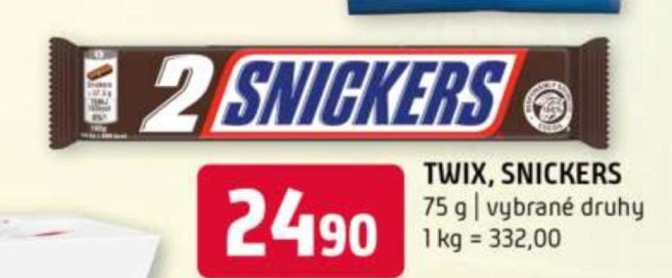 TWIX, SNICKERS