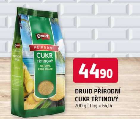 DRUID PŘÍRODNÍ CUKR TŘTINOVÝ