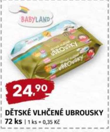 Dětské vlhčené ubrousky