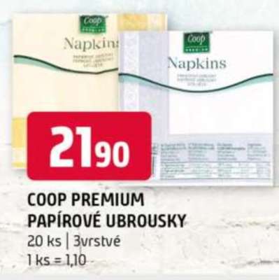 COOP PREMIUM PAPÍROVÉ UBROUSKY
