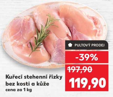 Kuřecí stehenní řízky bez kosti a kůže