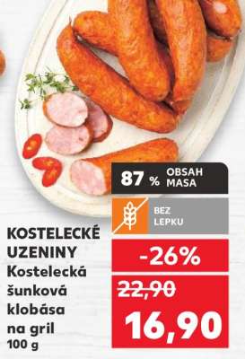 Kostelecká šunková klobása na gril
