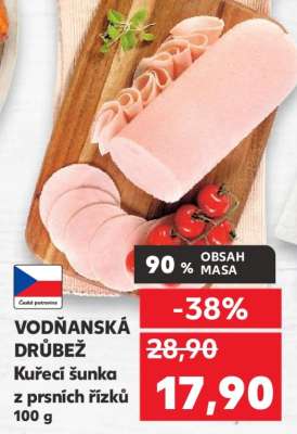 VODŇANSKÁ DRŮBEŽ Kuřecí šunka z prsních řízků