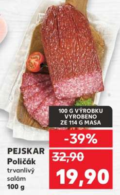 PEJSKAR Poličák Trvanlivý salám 100 g