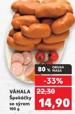 VÁHALA Špekáčky se sýrem 100 g