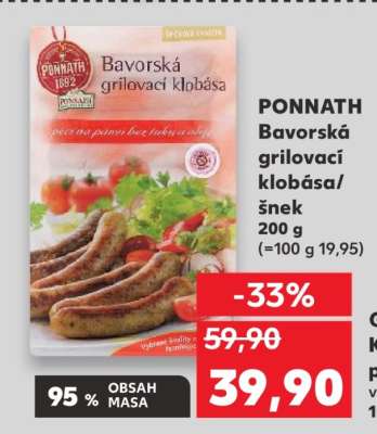 PONNATH Bavorská grilovací klobása šnek
