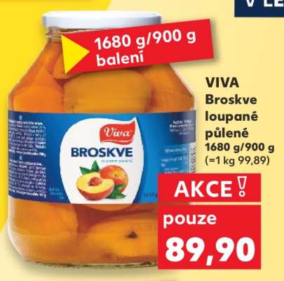 VIVA Broskve loupané půlené