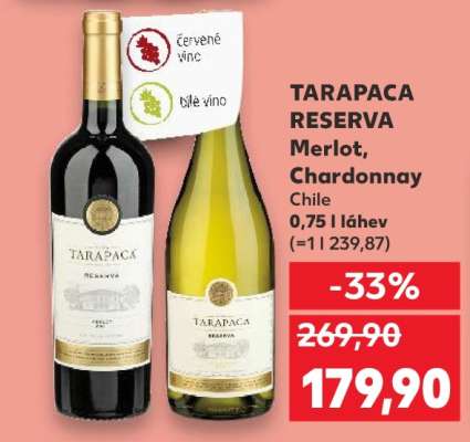 TARAPACA RESERVA Merlot, Chardonnay