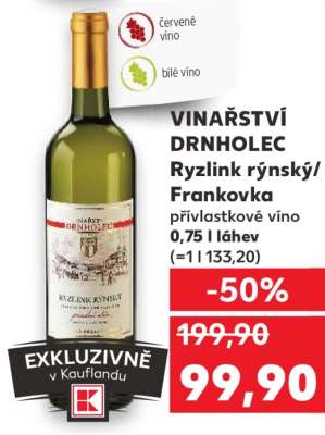 VINAŘSTVÍ DRNHOLEC Ryzlink rýnský/Frankovka
