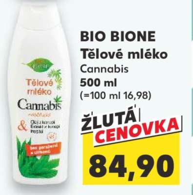 BIO BIONE Tělové mléko Cannabis