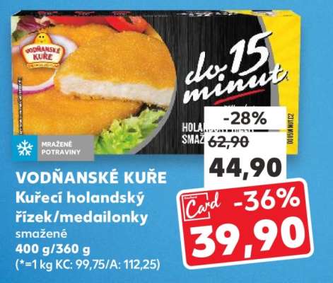 VODŇANSKÉ KUŘE Kuřecí holandský řízek/medailonky