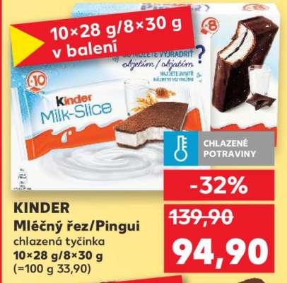 KINDER Mléčný řez/Pinguí
