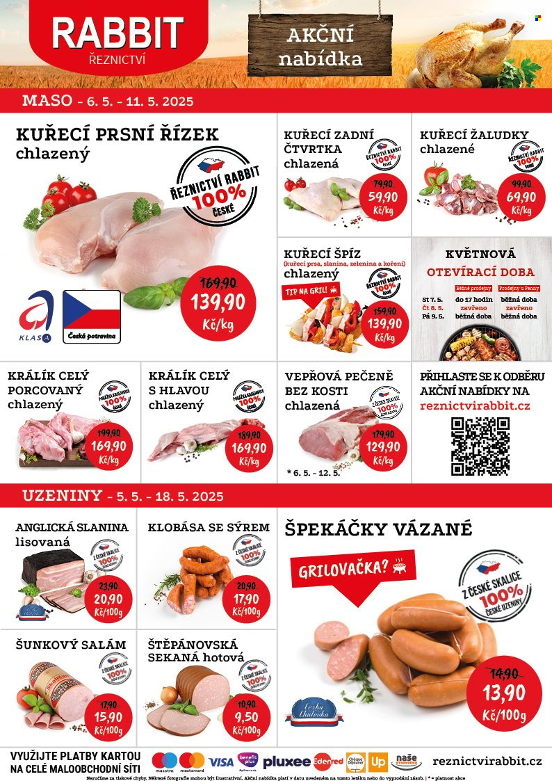 Leták RABBIT řeznictví - 6.5.2025 - 11.5.2025. Strana 1