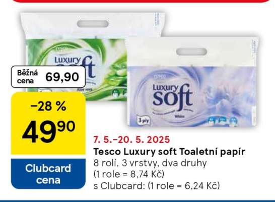 Tesco Luxury soft Toaletní papír