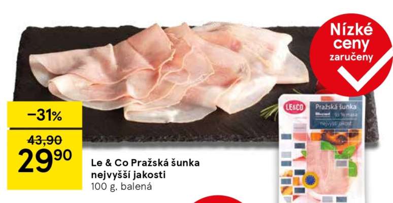 Le & Co Pražská šunka nejvyšší jakosti