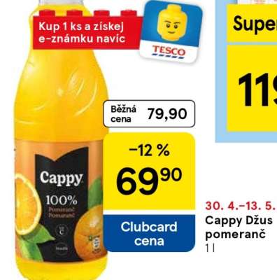 Cappy Džus pomeranč 1 l