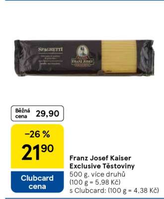 Franz Josef Kaiser Exclusive Těstoviny