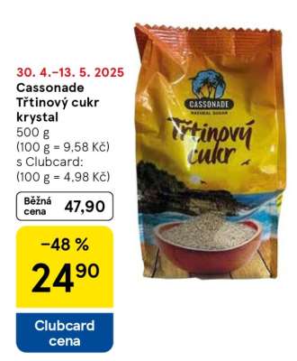 Cassonade Třtinový cukr krystal
