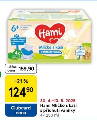 Hami Mlíčko s kaší s příchutí vanilky