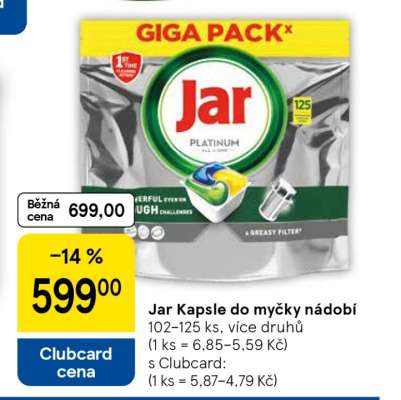 Jar Kapsle do myčky nádobí