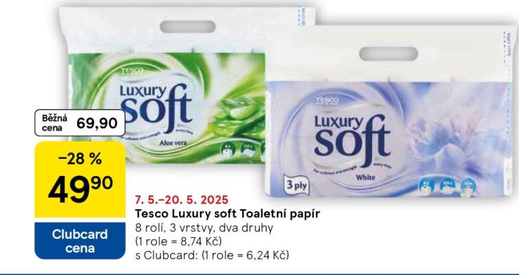 Tesco Luxury soft Toaletní papír