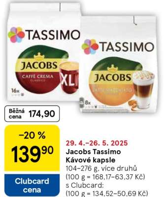 Jacobs Tassimo kávové kapsle