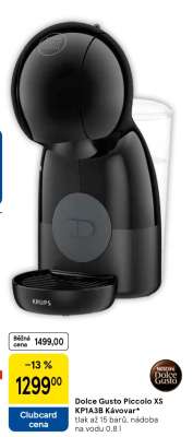 Dolce Gusto Piccolo XS KP1A3B kávovar