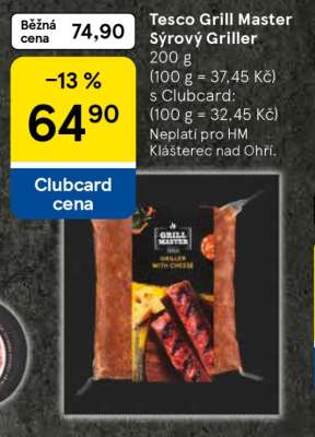 Tesco Grill Master Sýrový Griller