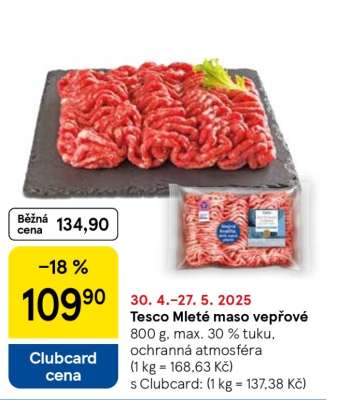 Tesco Mleté maso vepřové