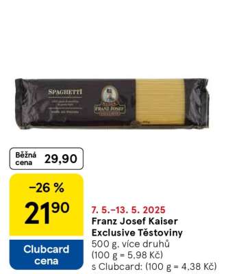 Franz Josef Kaiser Exclusive Těstoviny