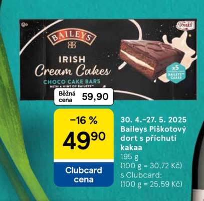 Baileys Piškotový dort s příchutí kakaa
