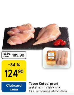 Tesco Kuřecí prsí a stehnní řízky mix