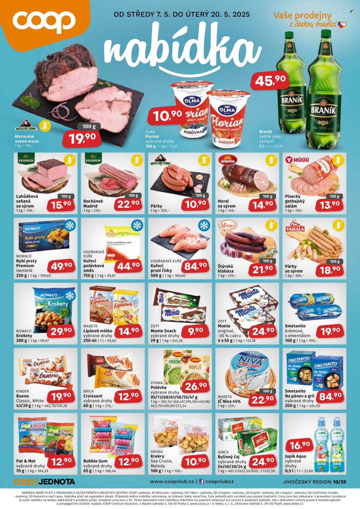 Leták coop JEDNOTA - 7.5.2025 - 20.5.2025. Strana 1